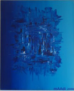 Peinture abstraite Bleue